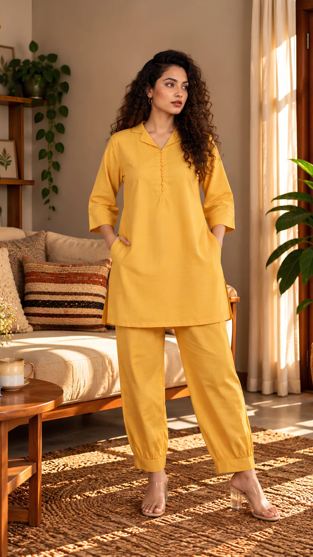 Marigold Kurta Styled Co-ord set