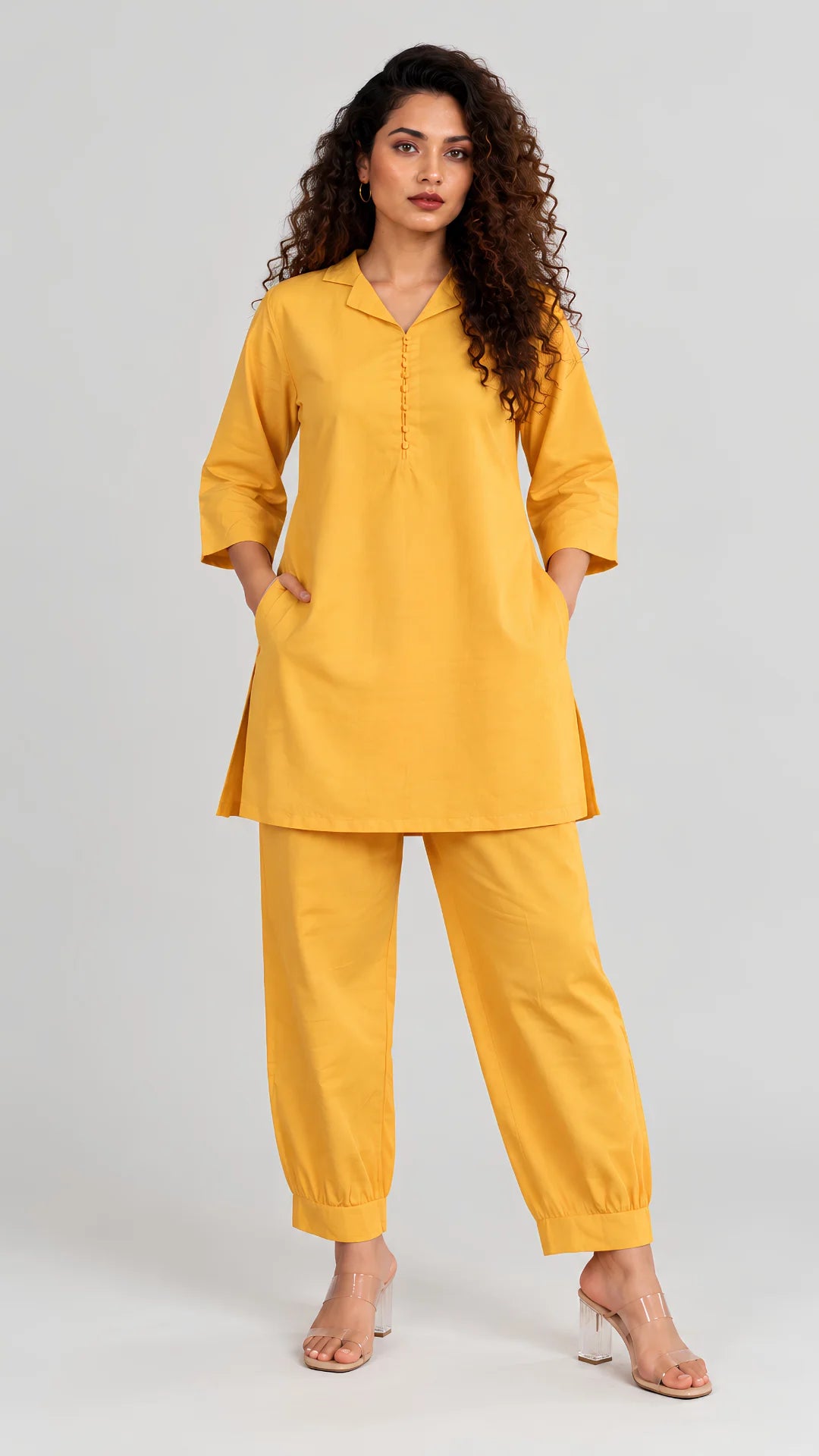 Marigold Kurta Styled Co-ord set