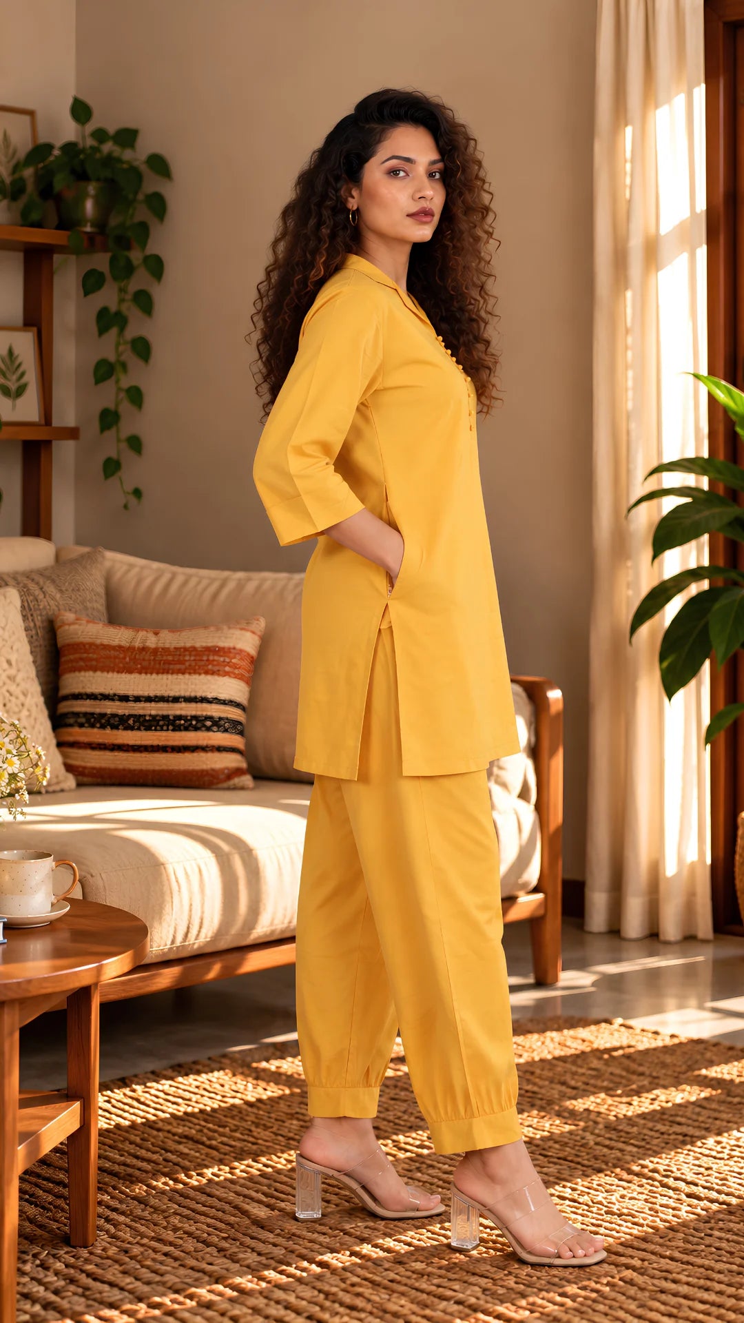Marigold Kurta Styled Co-ord set