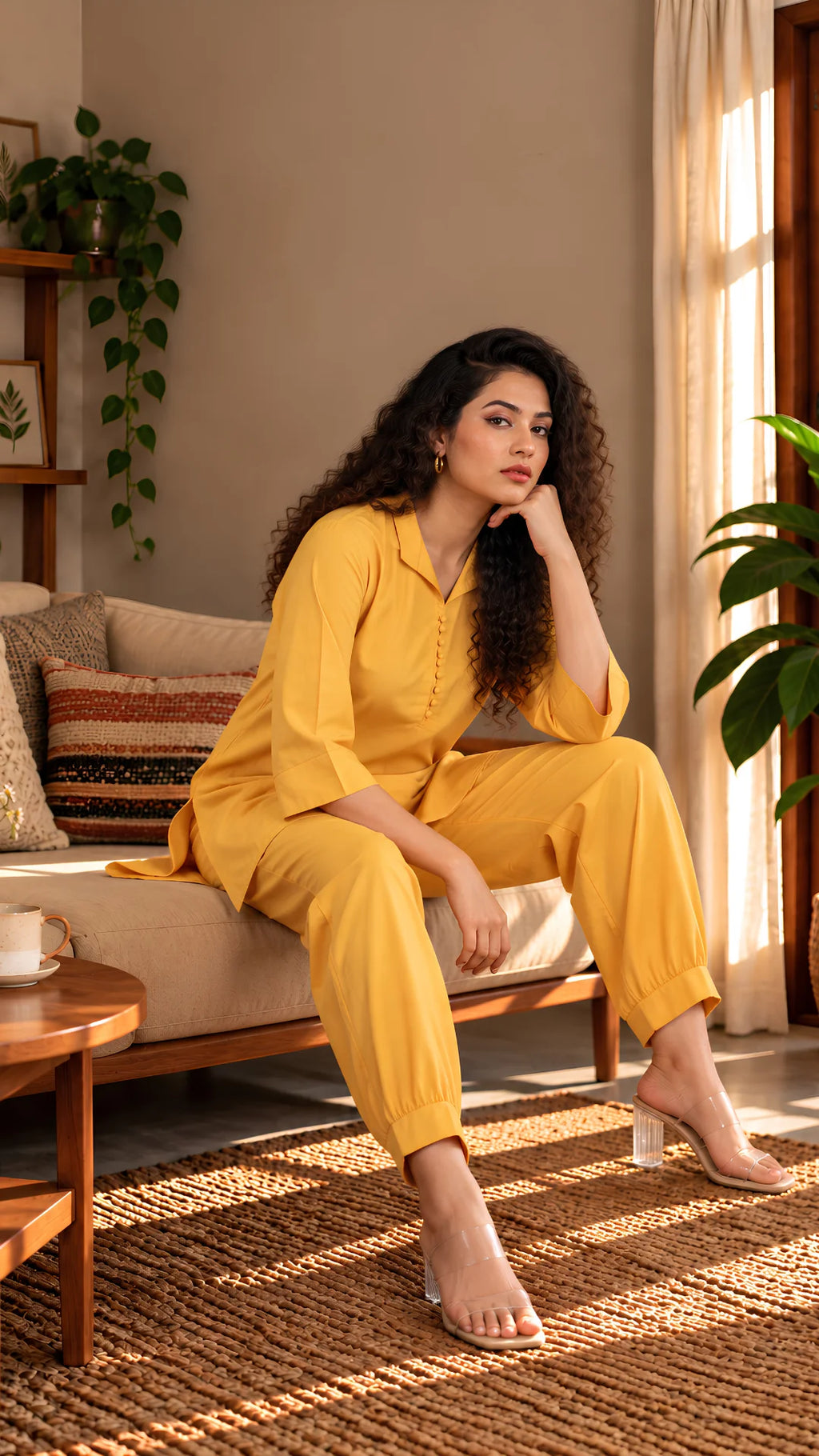 Marigold Kurta Styled Co-ord set