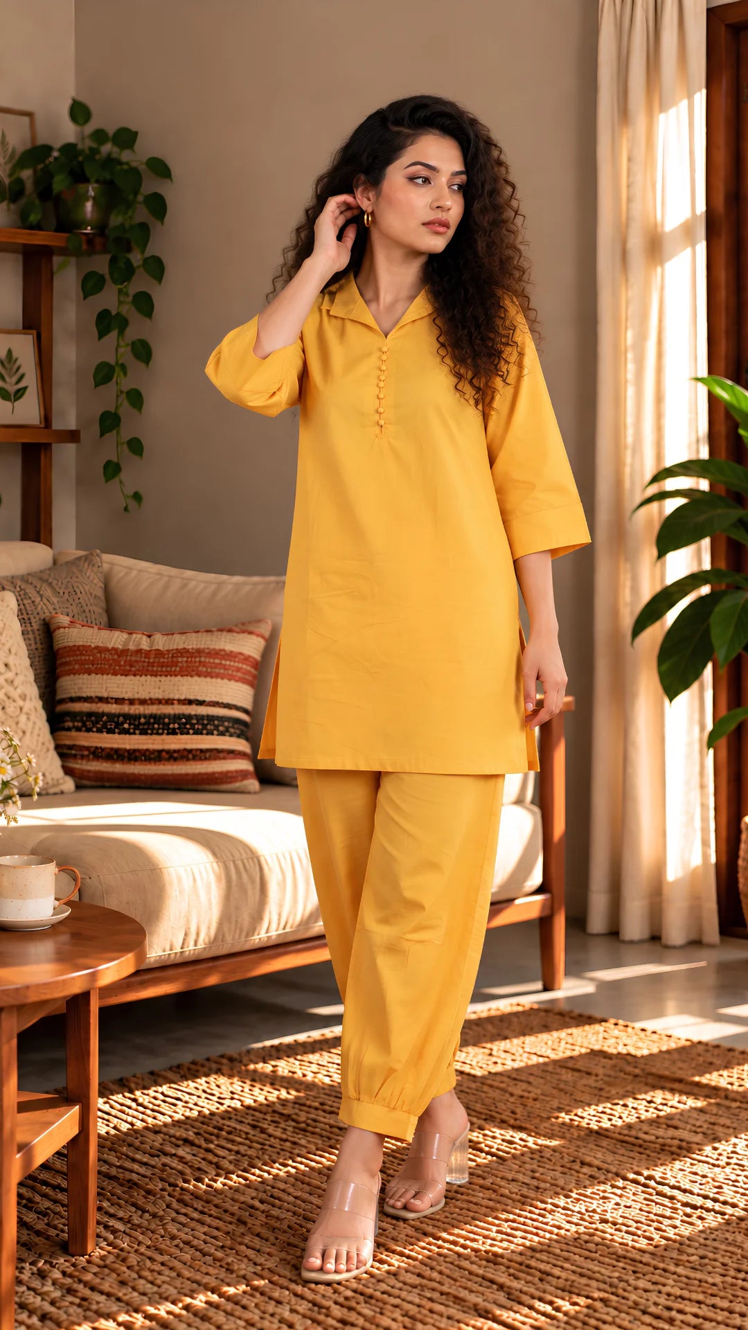 Marigold Kurta Styled Co-ord set