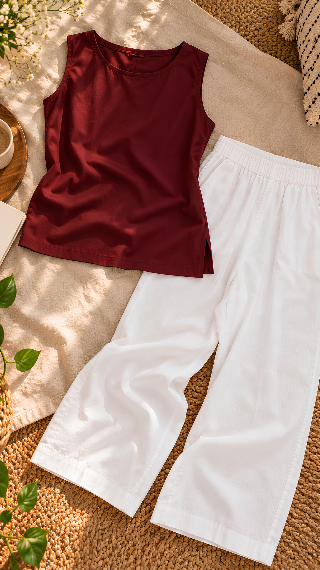 Lavender Whisper Top with Plazo Pants