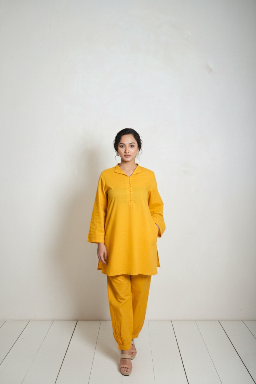 Marigold Kurta Styled Co-ord set