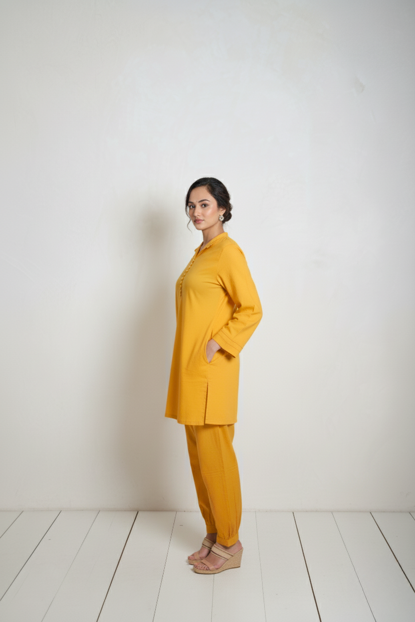 Marigold Kurta Styled Co-ord set