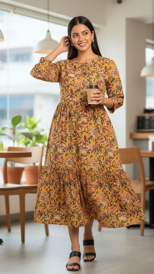 Sunlit Blossom Midi