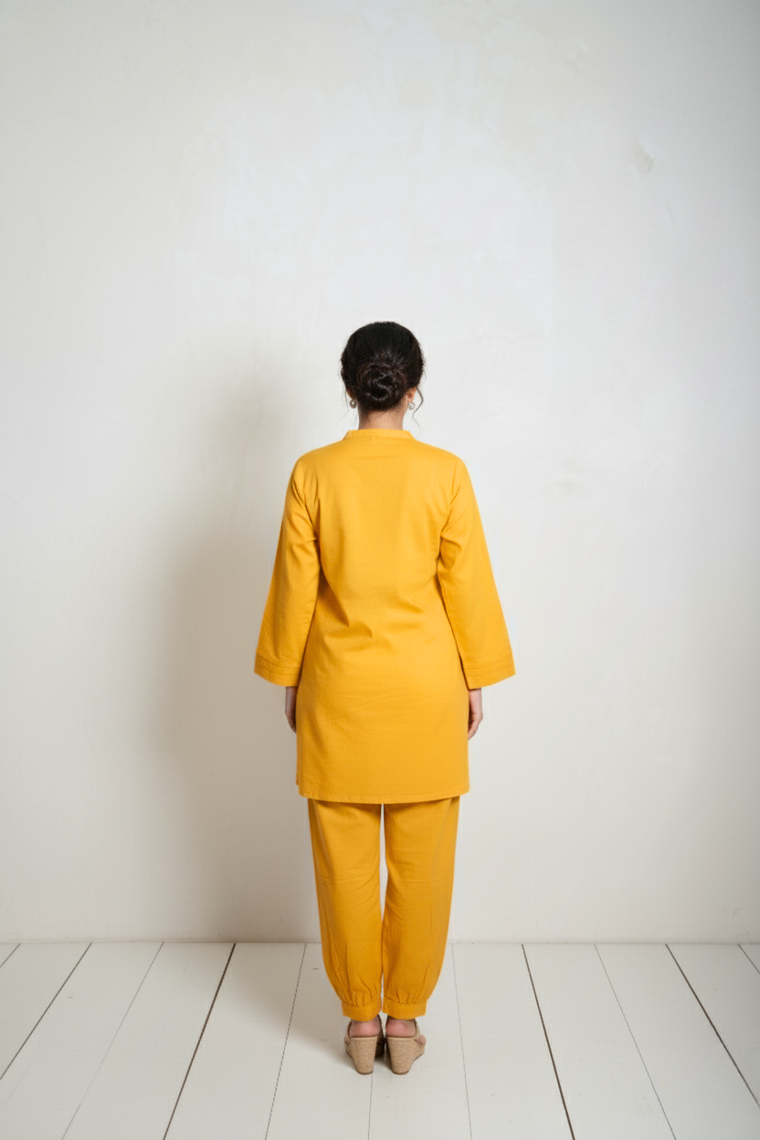 Marigold Kurta Styled Co-ord set