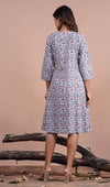 Abstract Floral Midi Dress - Mayin Clothing