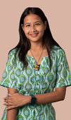 girl in green top