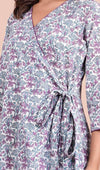 Abstract Floral Midi Dress - Mayin Clothing