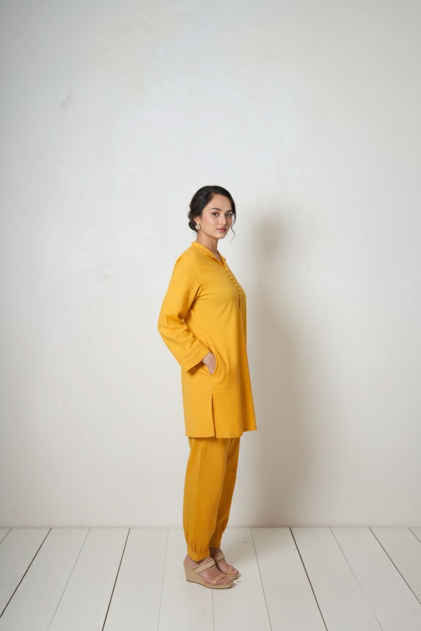 Marigold Kurta Styled Co-ord set
