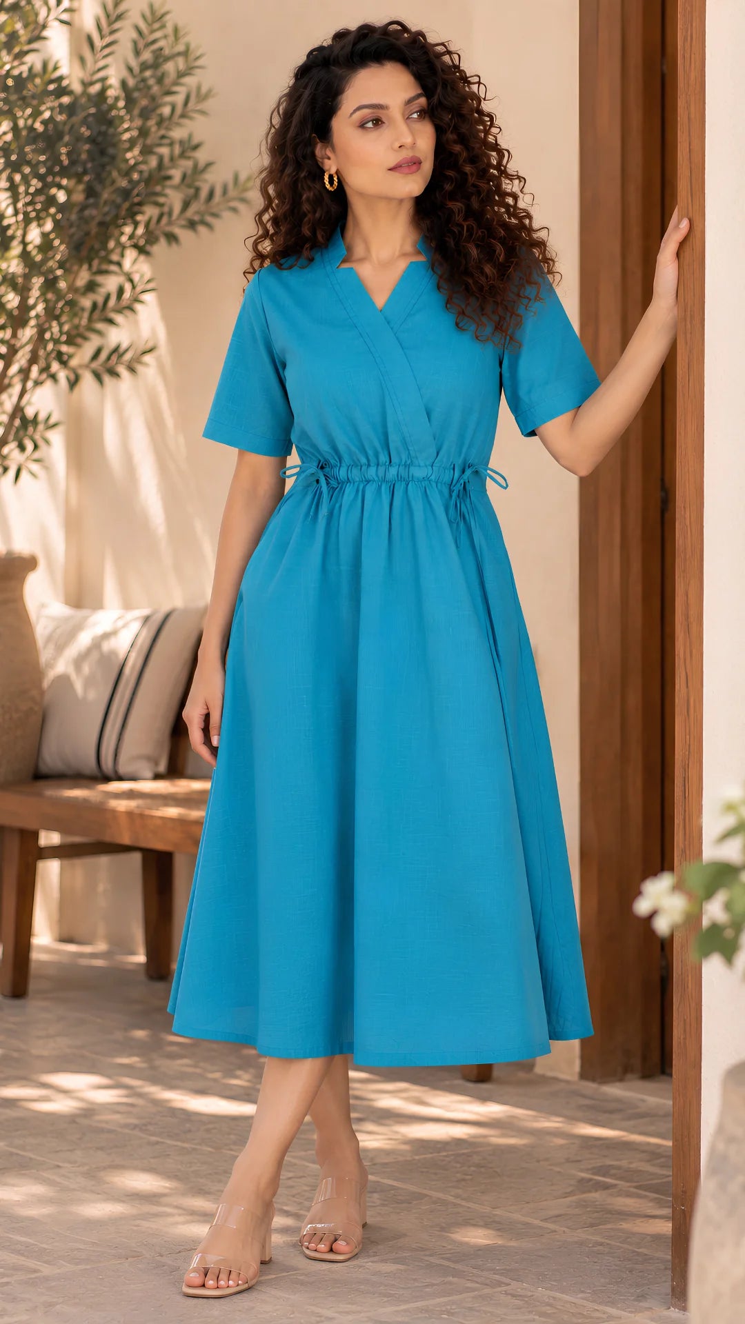 Aqua Ease Midi Dress