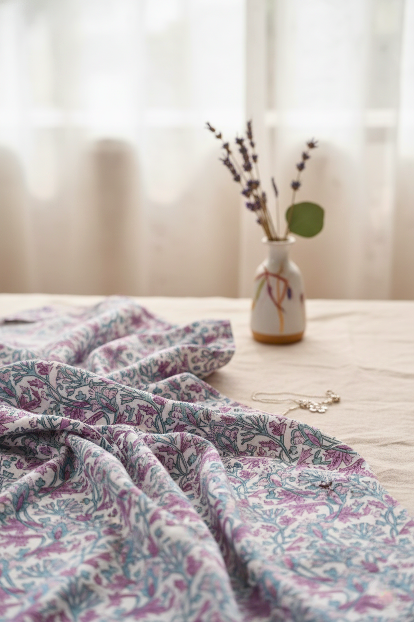 Abstract Floral Midi Dress