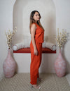 girl in orange coord right view