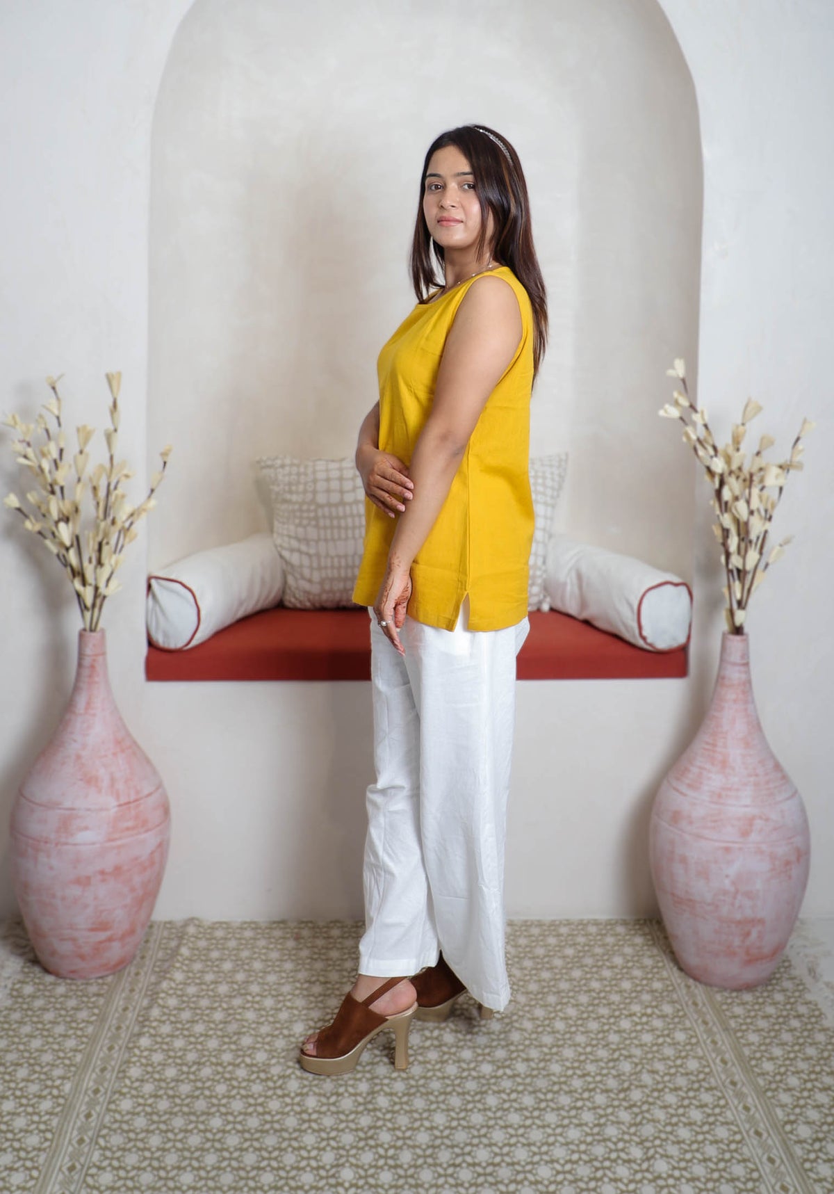 girl in yellow top