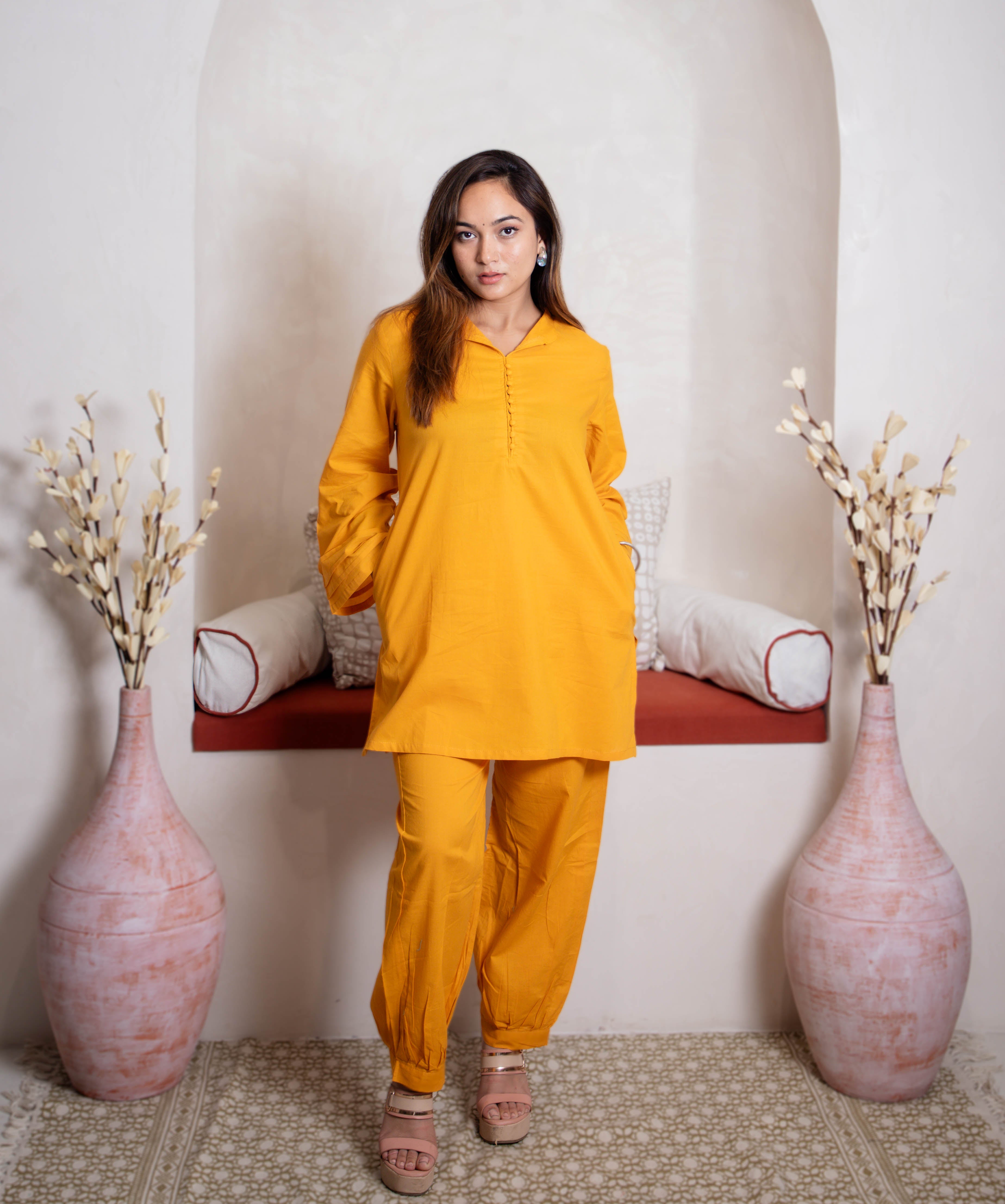 Marigold Kurta Styled Co-ord set