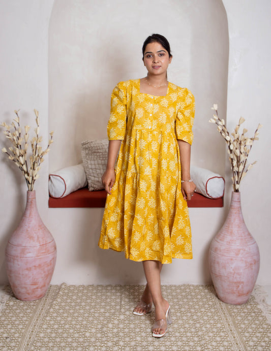 Golden Daffodil Dress - Mayin Clothing