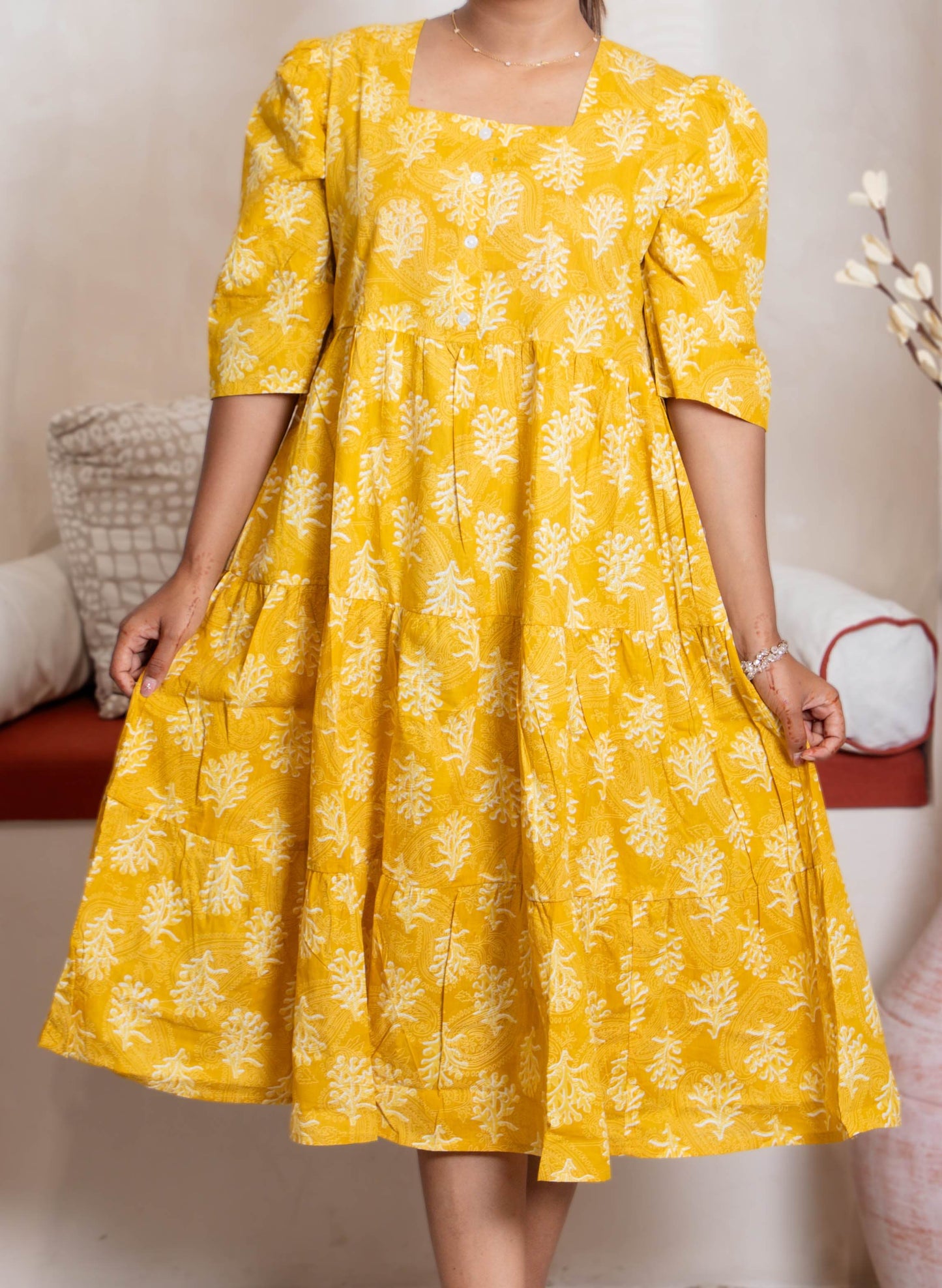 Golden Daffodil Dress - Mayin Clothing