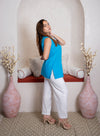 girl in white pants