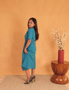 Aqua Ease Midi Dress - Mayin Clothing
