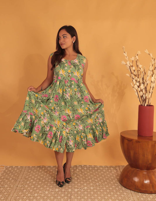 Garden Whispers Midi Dress - Mayin Clothing
