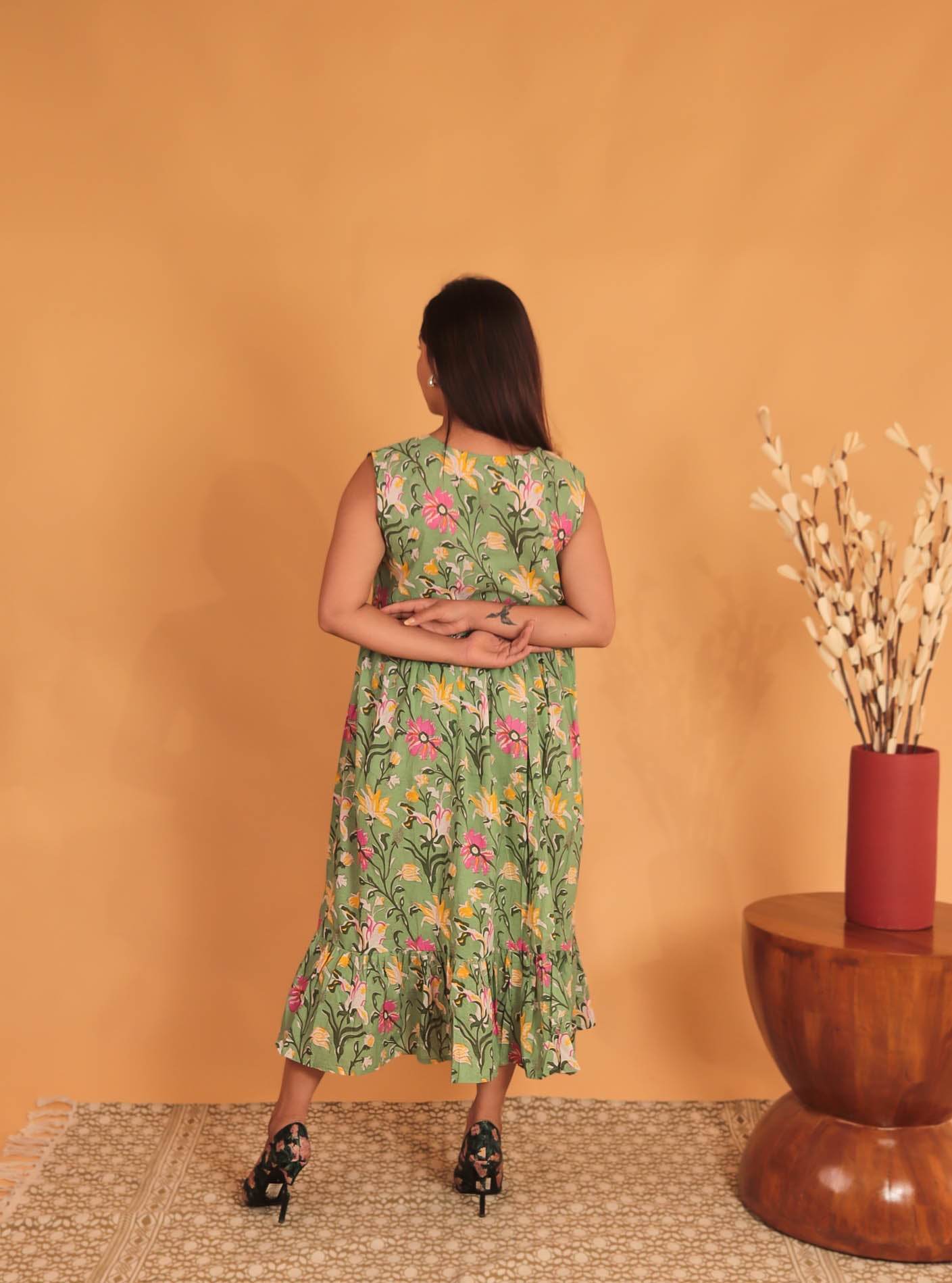Garden Whispers Midi Dress - Mayin Clothing