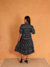 girl in navy blue dress